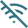 pictogramme wi-fi barré