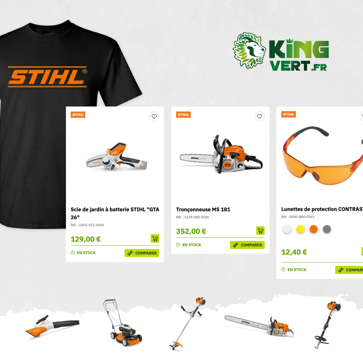 ensemble de produits king vert