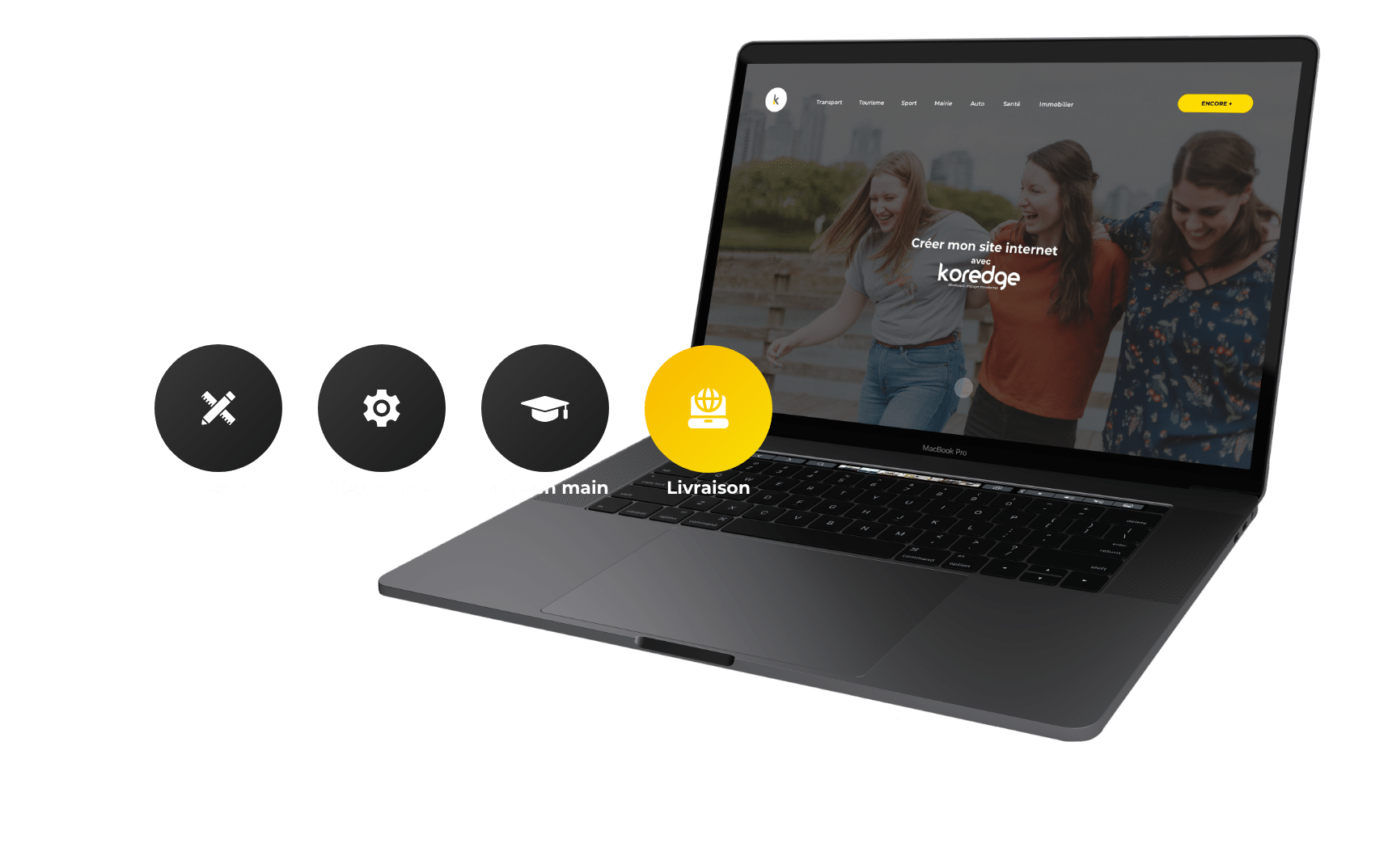 Mock up d'un site internet