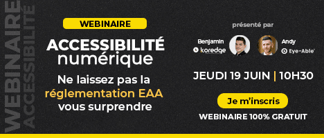 inscrivez-vous au webinaire Koredge sur l'accessibilité numérique